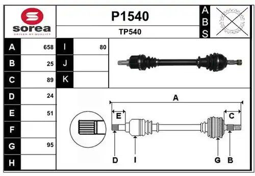 полуоска SNRA P1540