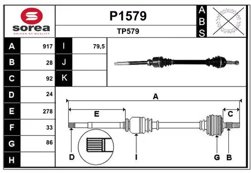 полуоска SNRA P1579