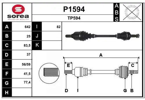 полуоска SNRA P1594