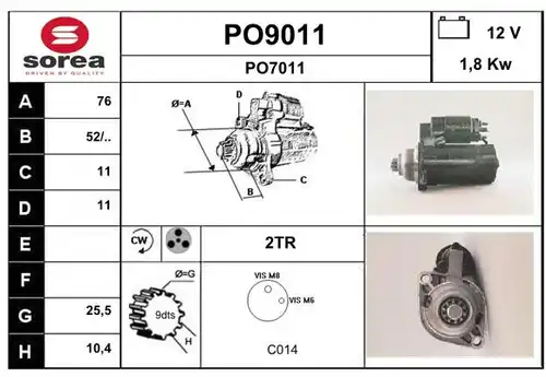 стартер SNRA PO9011