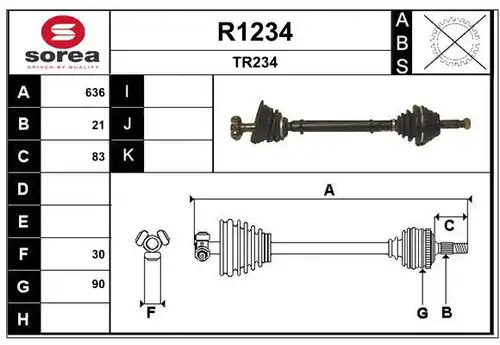 полуоска SNRA R1234