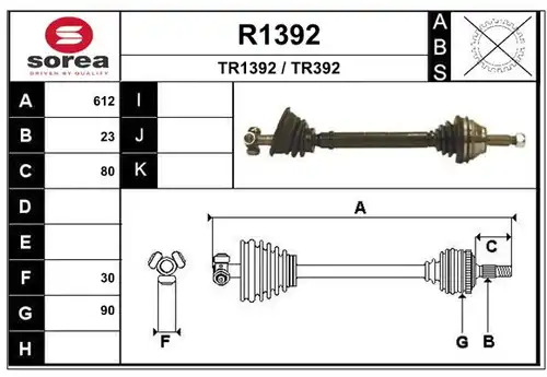 полуоска SNRA R1392