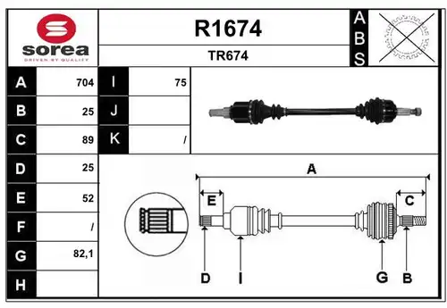 полуоска SNRA R1674