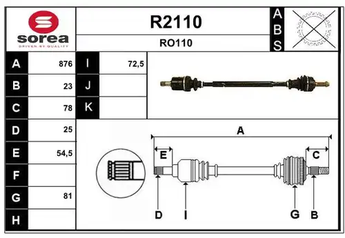 полуоска SNRA R2110