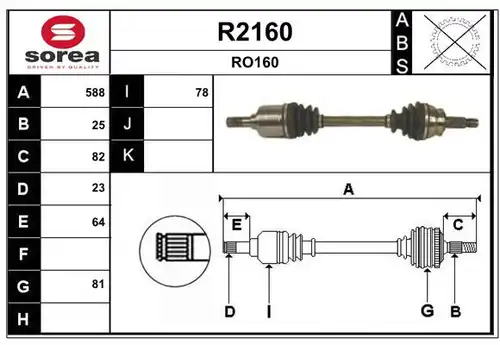 полуоска SNRA R2160