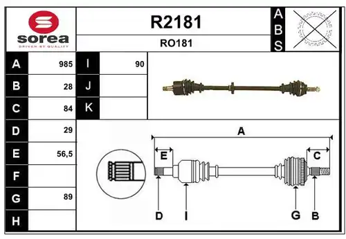 полуоска SNRA R2181