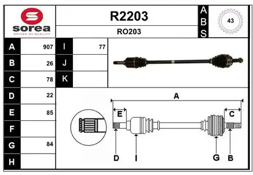 полуоска SNRA R2203