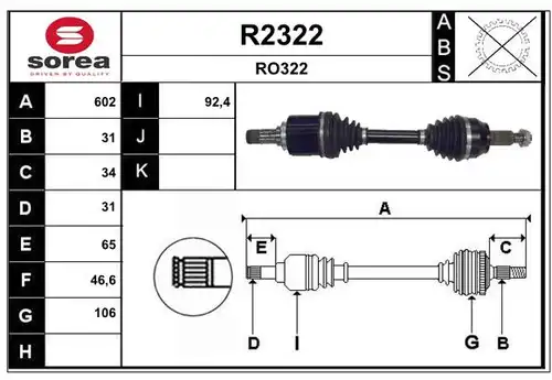 полуоска SNRA R2322