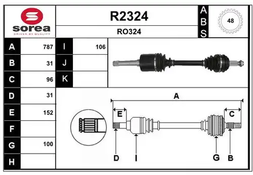 полуоска SNRA R2324