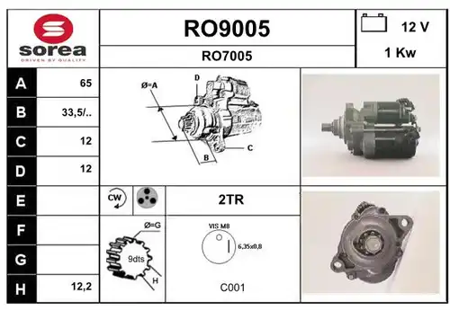 стартер SNRA RO9005