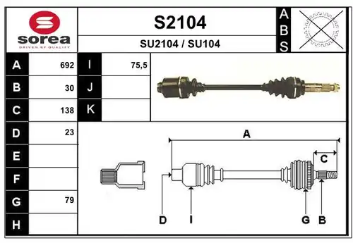 полуоска SNRA S2104