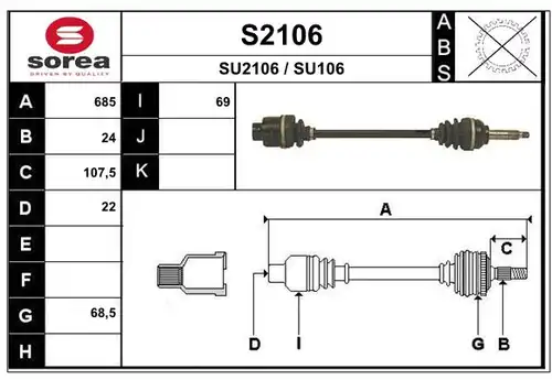 полуоска SNRA S2106