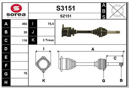 полуоска SNRA S3151