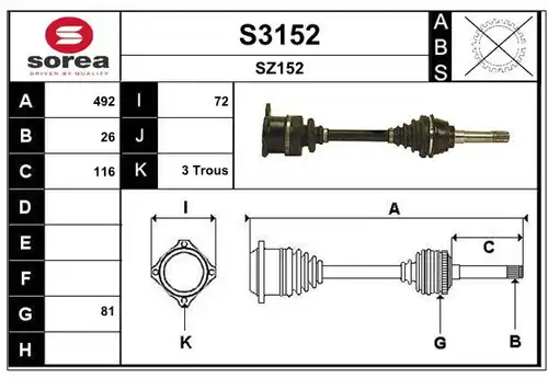 полуоска SNRA S3152