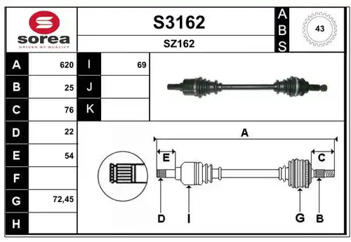 полуоска SNRA S3162