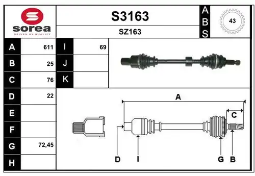 полуоска SNRA S3163