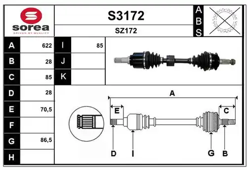 полуоска SNRA S3172