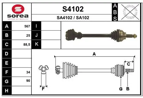 полуоска SNRA S4102