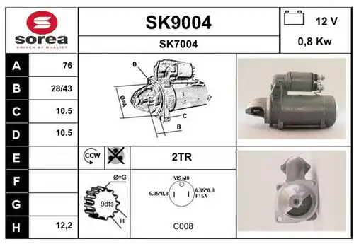 стартер SNRA SK9004