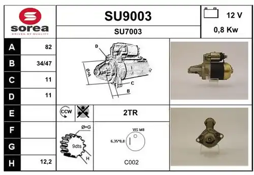 стартер SNRA SU9003