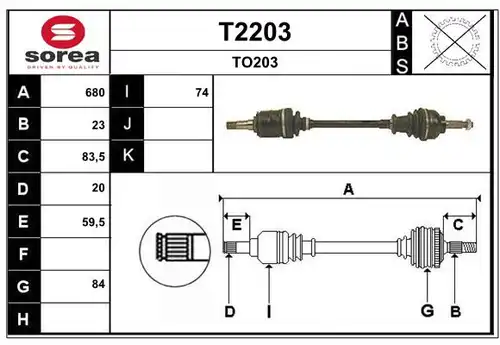 полуоска SNRA T2203