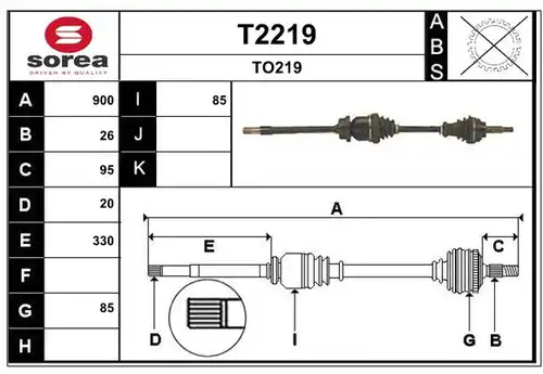 полуоска SNRA T2219