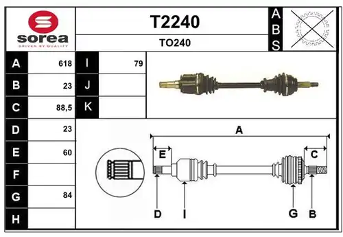 полуоска SNRA T2240