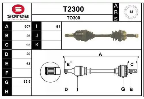 полуоска SNRA T2300