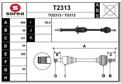 полуоска SNRA T2313