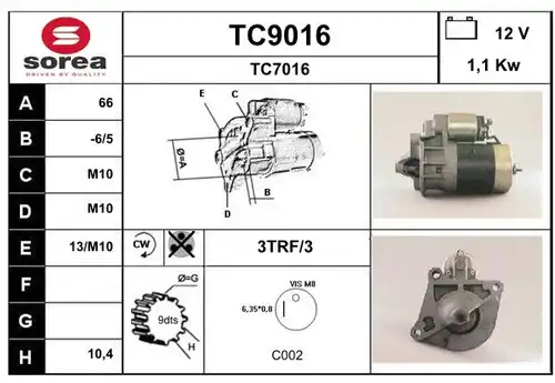 стартер SNRA TC9016