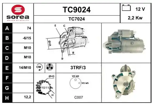 стартер SNRA TC9024