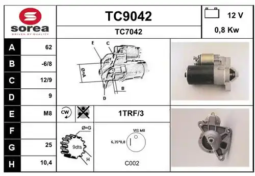 стартер SNRA TC9042