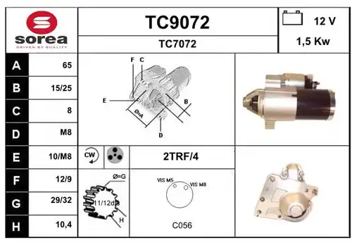 стартер SNRA TC9072