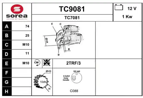 стартер SNRA TC9081