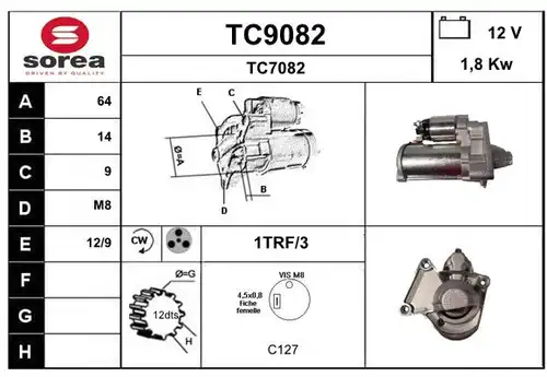 стартер SNRA TC9082