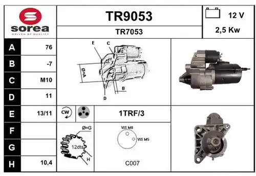 стартер SNRA TR9053