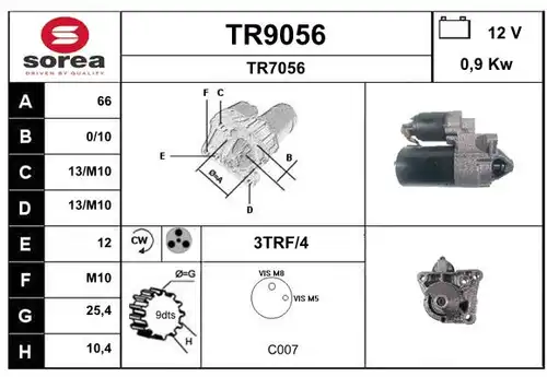 стартер SNRA TR9056