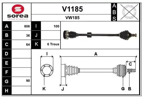 полуоска SNRA V1185