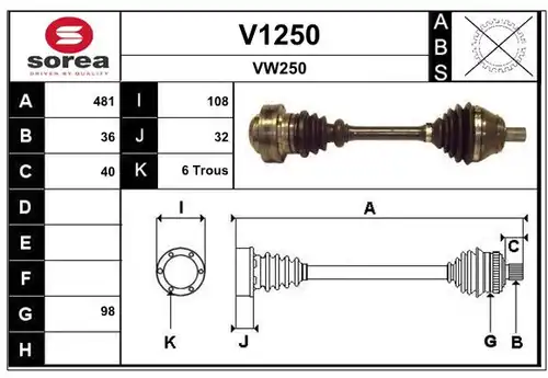 полуоска SNRA V1250