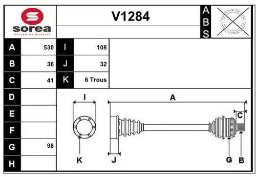 полуоска SNRA V1284