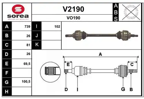 полуоска SNRA V2190