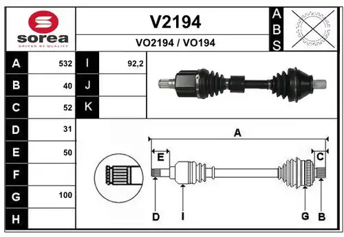 полуоска SNRA V2194