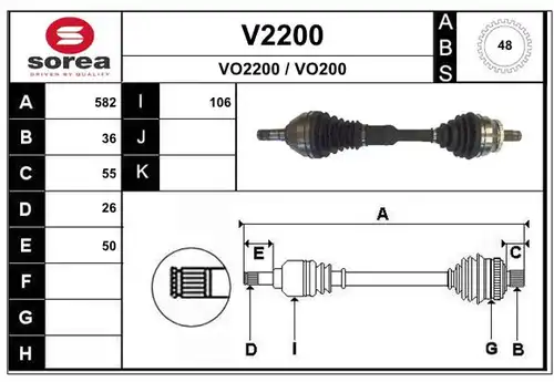 полуоска SNRA V2200