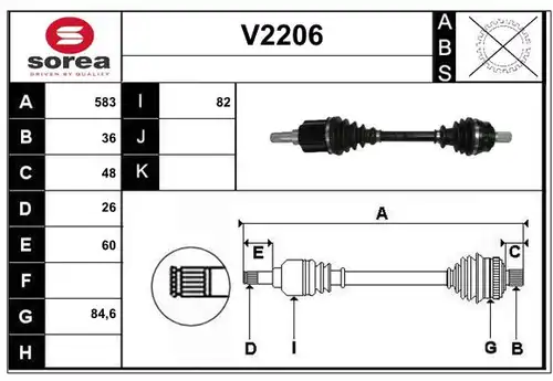 полуоска SNRA V2206