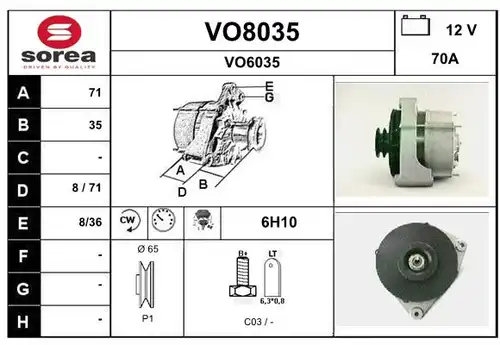 генератор SNRA VO8035