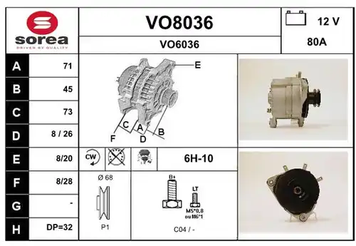 генератор SNRA VO8036