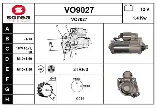 стартер SNRA VO9027