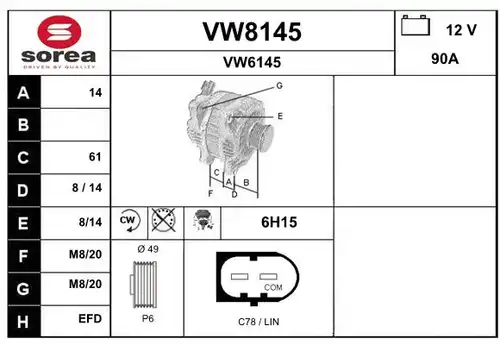 генератор SNRA VW8145