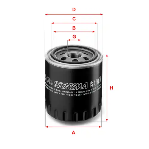 маслен филтър SOFIMA S 0130 R