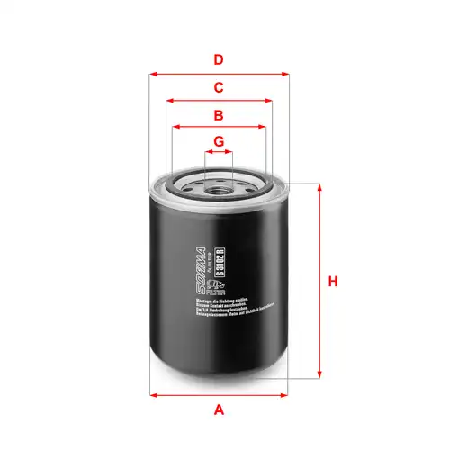 маслен филтър SOFIMA S 3102 R